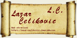 Lazar Čeliković vizit kartica